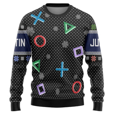 Personalized Playstation Symbol Custom Christmas Sweater ? Usalast