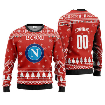 S.S.C Napoli Personalized Ugly Christmas Sweater Red Version ? Usalast