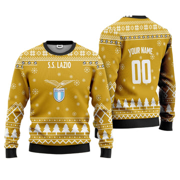 S.S. Lazio Personalized Ugly Christmas Sweater Gold Version ? Usalast