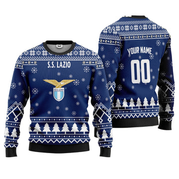 S.S. Lazio Personalized Ugly Christmas Sweater Navy Version ? Usalast
