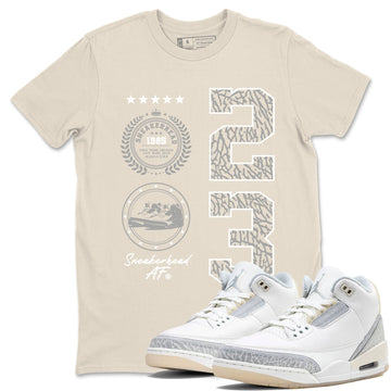 Sneaker Emblem Sneaker Tees - Air Jordan 3 Ivory