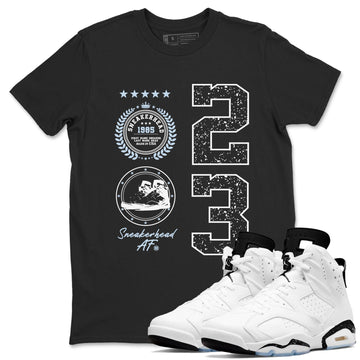 Sneaker Emblem Sneaker Tees - Air Jordan 6 White Black