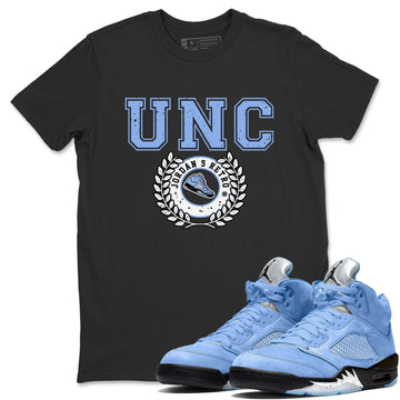 Sneaker Letter Unisex Tops - Air Jordan 5 UNC
