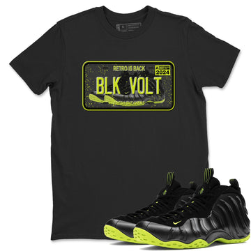Sneaker Plate Sneaker Tees - Air Foamposite One Black Volt