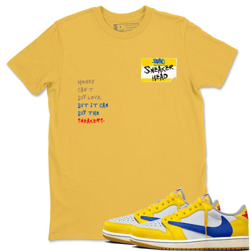 Sneakerhead Badge Sneaker Tees - Air Jordan 1 Travis Scott Canary
