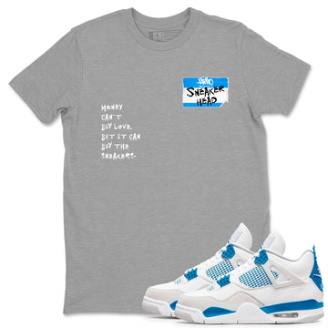 Sneakerhead Badge Sneaker Tees - Air Jordan 4 Military Blue