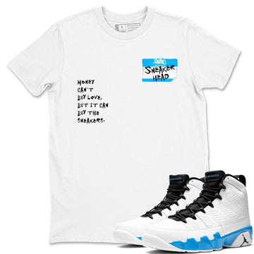 Sneakerhead Badge Sneaker Tees - Air Jordan 9 Powder Blue