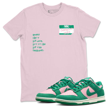 Sneakerhead Badge Sneaker Tees - Dunk Medium Soft Pink Malachite