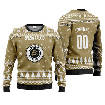Spezia Calcio Personalized Ugly Christmas Sweater Gold Version ? Usalast