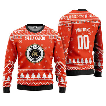 Spezia Calcio Personalized Ugly Christmas Sweater Orange Version ? Usalast