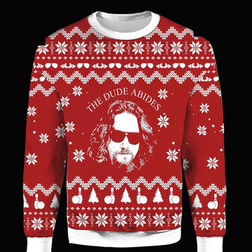 The Big Lebowski The Dude Abides The Dude Abides 3d Ugly Christmas Sweater ? Usalast
