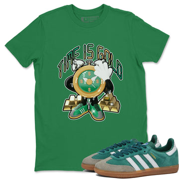 Time Is Gold Sneaker Tee - Samba Collegiate Green Gum