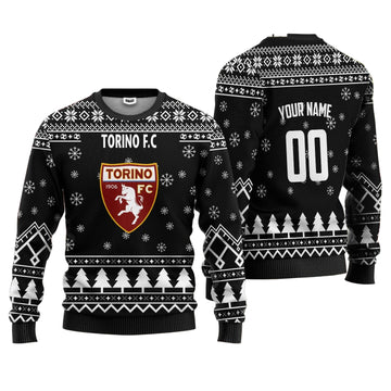Torino FC Personalized Ugly Christmas Sweater Black Version ? Usalast