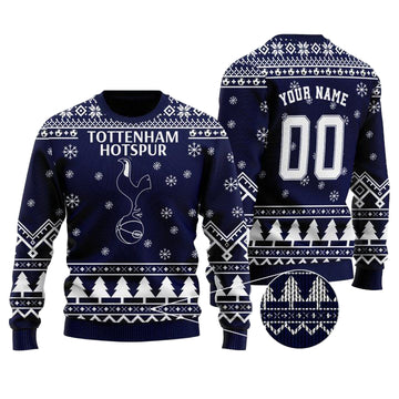 Tottenham Hotspur Custom Name Ugly Christmas Wool Sweater ? Usalast