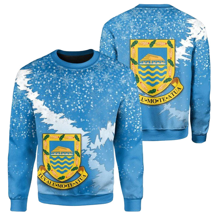 Tuvalu Coat Of Arms ? Sweater ? Blue ? X Style ? J82 ? Usalast