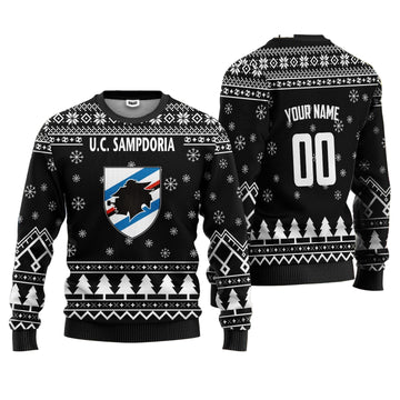 U.C Sampdoria Personalized Ugly Christmas Sweater Black Version ? Usalast
