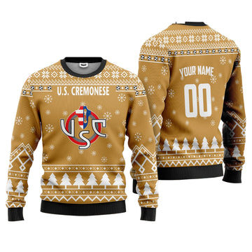 U.S. Cremonese Personalized Ugly Christmas Sweater Gold Version ? Usalast