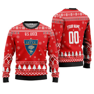 U.S. Lecce Personalized Ugly Christmas Sweater Red Version ? Usalast