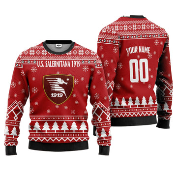 U.S. Salernitana 1919 Personalized Ugly Christmas Sweater Red Version ? Usalast