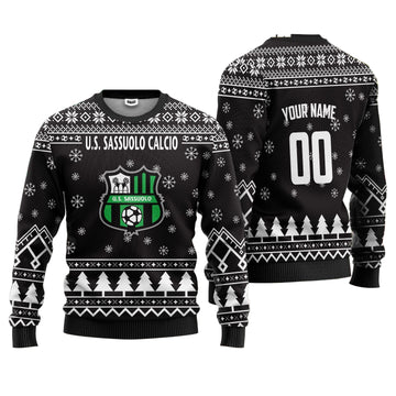 U.S. Sassuolo Calcio Personalized Ugly Christmas Sweater Black Version ? Usalast