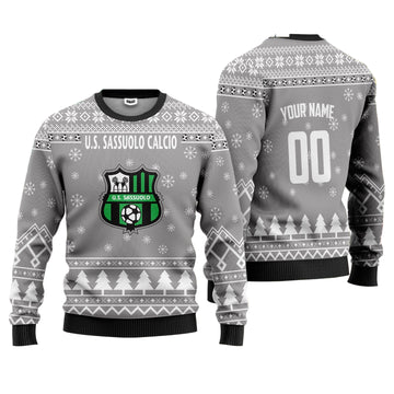 U.S. Sassuolo Calcio Personalized Ugly Christmas Sweater Gray Version ? Usalast