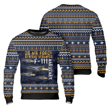 US Air Force General Dynamics F-111 Aardvark Christmas Sweater 3D ? Usalast