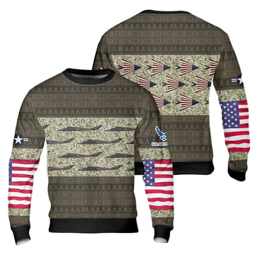 US Air Force Lockheed YF-117A Nighthawk US Flag Paint Scheme Sweater 3D ? Usalast