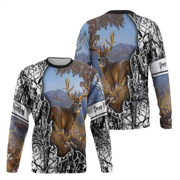 Viticstore Deers Hunting Blue Sky 3D Black White Shade All Over Printed Xl Sweater For Men ? Usalast