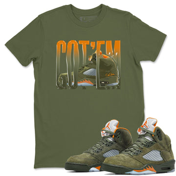 Wiggling Gotem Sneaker Tees - Air Jordan 5 Olive