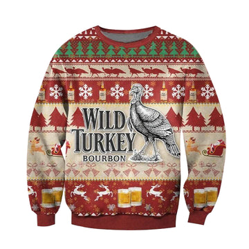 Wild Turkey Bourbon Whiskey Ugly Christmas Sweater 2022 ? Usalast