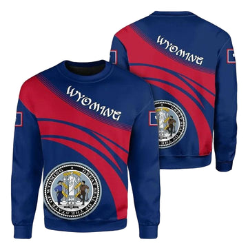 Wyoming Coat Of Arms Sweater Cricket Style J5W Usalast