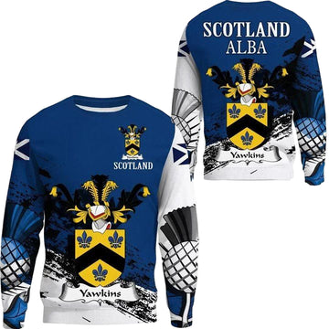 Yawkins Scottish Family Crest Scotland Special Sweater A7 ? Usalast