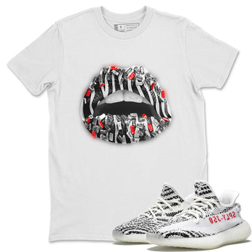 Lips Jewel Unisex Tops - Yeezy 350 Zebra