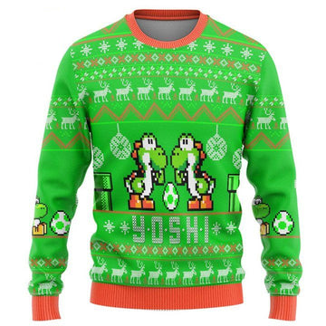 Yoshi Super Mario Green Christmas Sweater ? Usalast