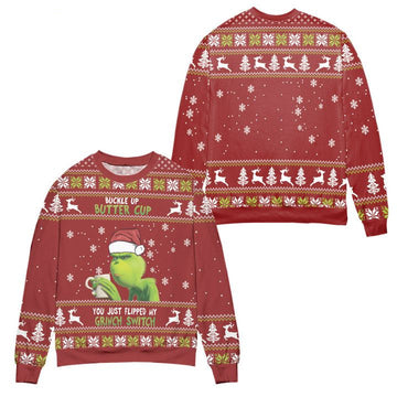 You Just Flipped My Grinch Switch Ugly Christmas Sweater ? Red ? Usalast
