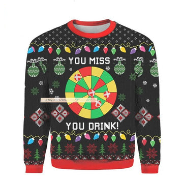 You Miss You Drink Ugly Christmas 3D Sweater ? Usalast