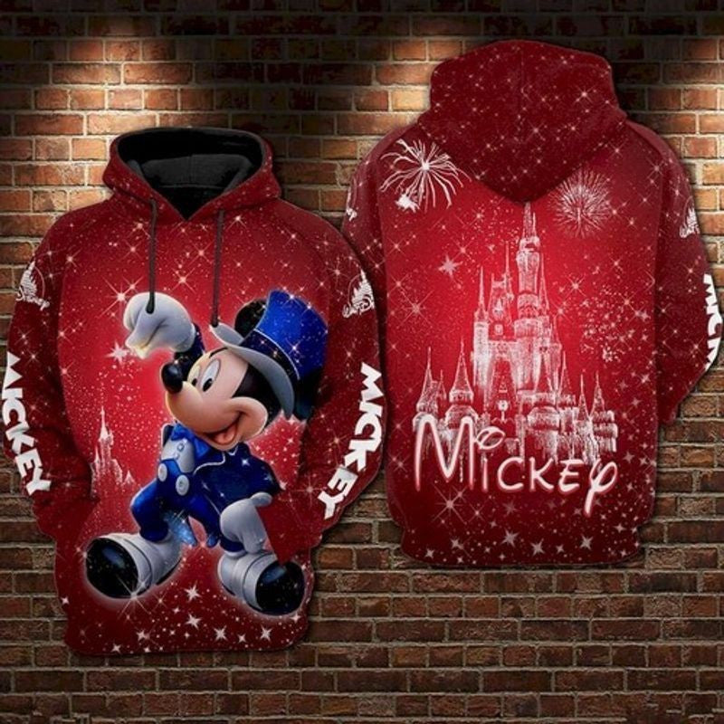 Mickey Mouse Disney Magician Castle 3d T Shirt Sweatshirt Zip Hoodie Bomber 638