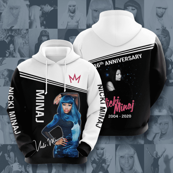 Nicki Minaj 16th Anniversary 2004 2020 Signature Design Gift For Fan Custom 3d Hoodie All Over Printed Hoodie