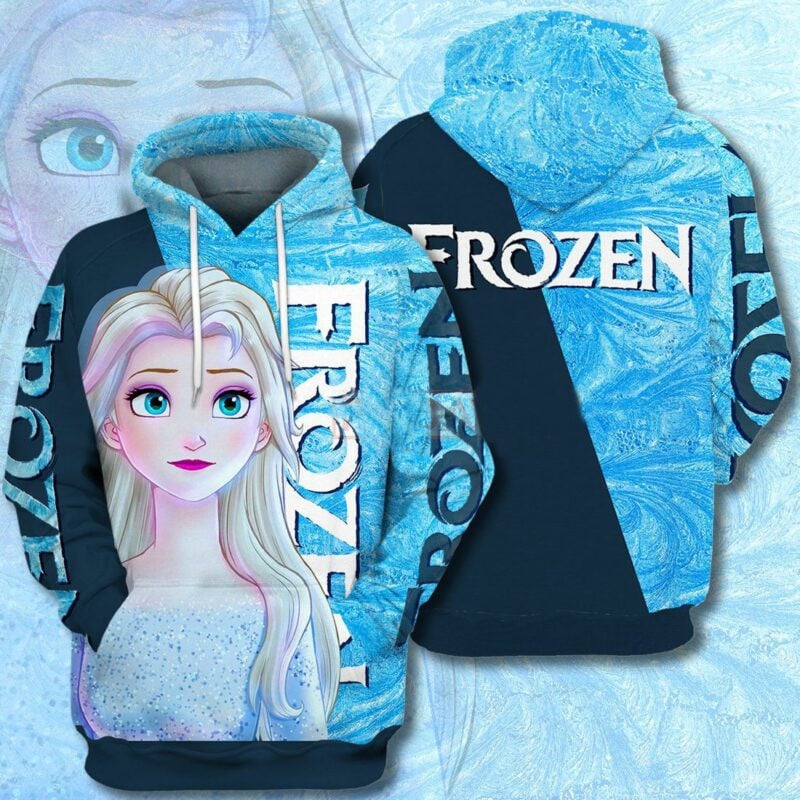 Disney Frozen Beauty Elsa Princess 3d Hoodie Zip Hoodie