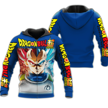 Prince Vegeta Cosplay Dragon Ball Anime Manga For Men And Women 3d Hoodie Zip Hoodie