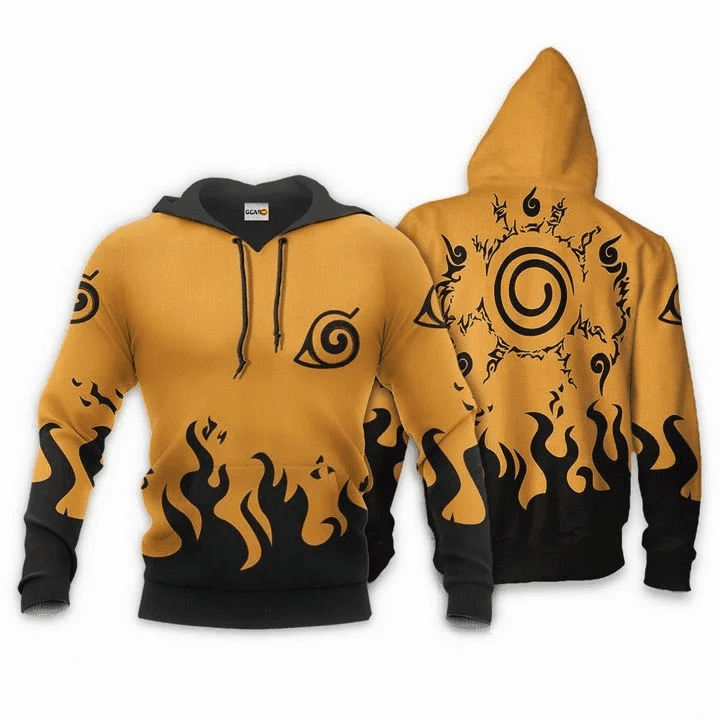 Naruto Kurama Seal Naruto Symbol Anime Manga For Men And Women 3d Hoodie Zip Hoodie