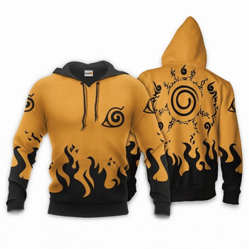 Naruto Kurama Seal Naruto Symbol Anime Manga For Men And Women 3d Hoodie Zip Hoodie