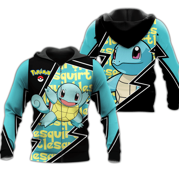 Squirtle Pokemon Anime Manga For Men And Women 3d Hoodie Zip Hoodie