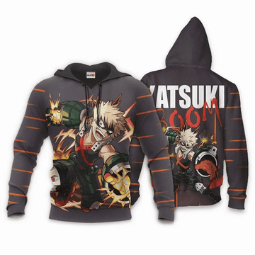 Katsuki Bakugo Anime Manga My Hero Academia Dynamight For All For Men And Women 3d Hoodie Zip Hoodie