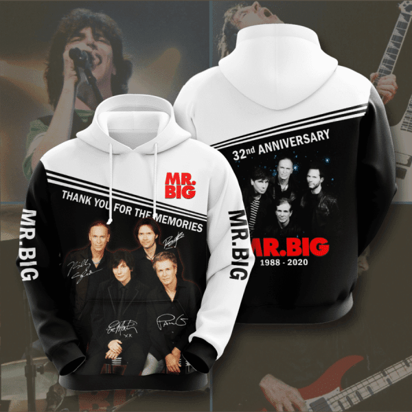 Mr. Big 32th Anniversary 1988 2020 Signature Design Gift For Fan Custom 3d Hoodie All Over Printed Hoodie