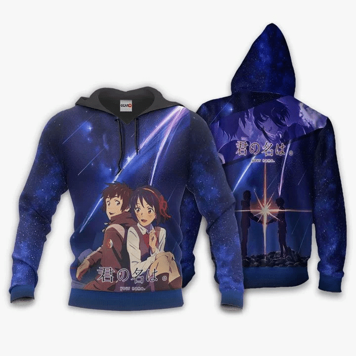 Tachibana Taki And Miyamizu Mitsuha Anime Manga Your Name Kimi No Na Wa 1 For Men And Women 3d Hoodie Zip Hoodie