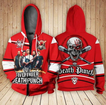 Five Finger Death Punch Music Band For Men And Women 3d Hoodie Zip Hoodie