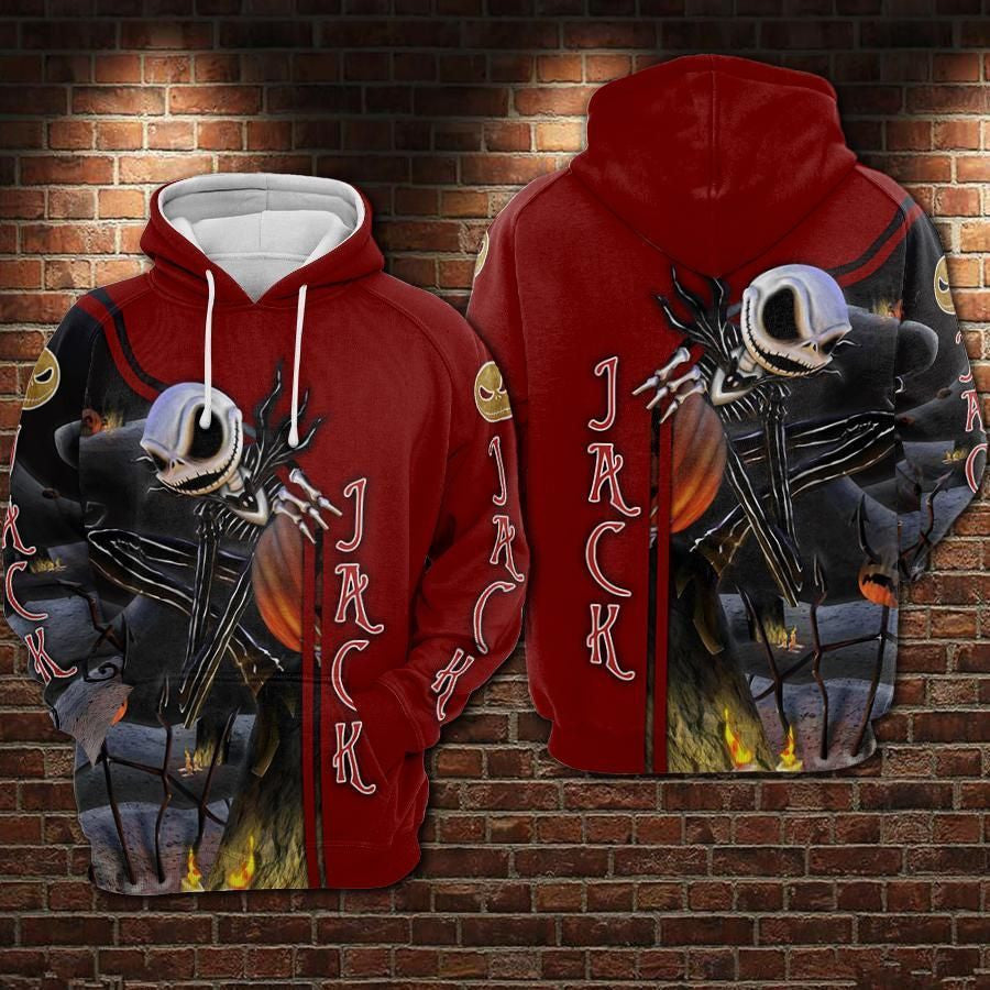 Jack Skellington Over Print 3d Hoodie Zip Hoodie 218