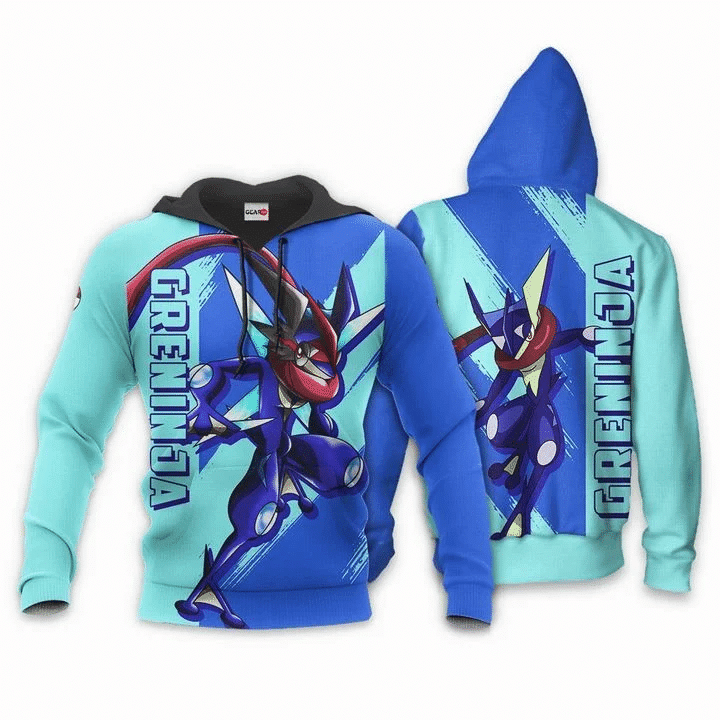 Pokemon Greninja Anime Manga For Men And Women 3d Hoodie Zip Hoodie