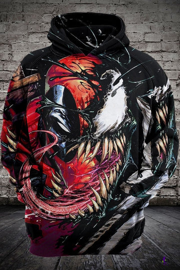 Deadpool &amp; Venom Hoodie 3d